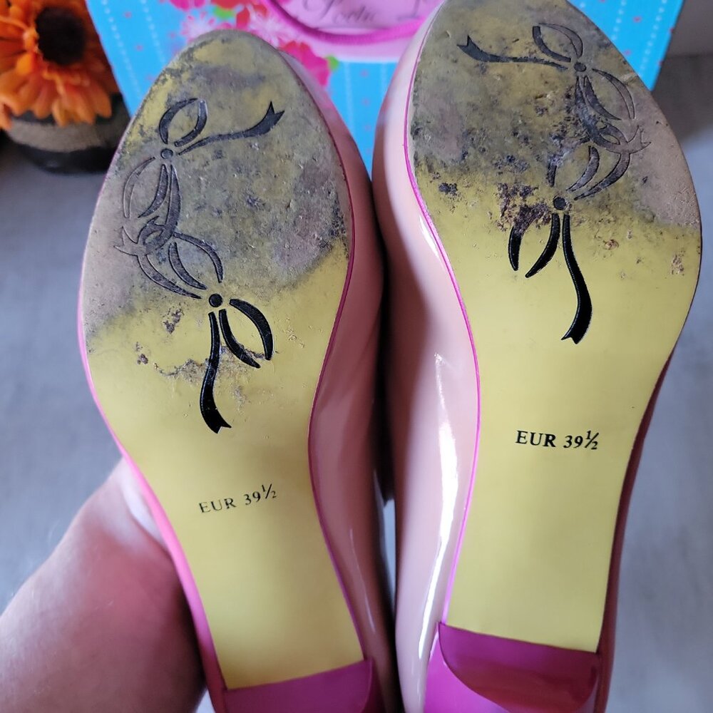 Poetic Licence Women's Summer Bloom Heels Shoes Peach Fuchsia Multi-Color 8.5us - Picture 13 of 16
